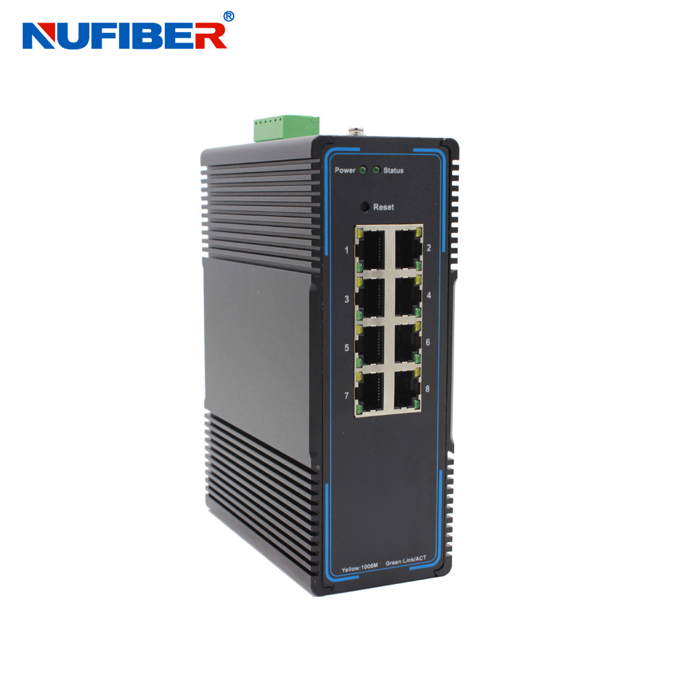 Buy cheap 8 UTP POE Port Managed Network Switch Gigabit Industrial Din Rail 48V product