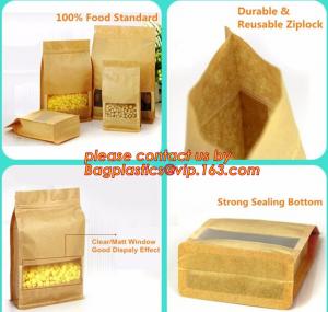 Buy cheap stand up pouch biodegradable zipper bag kraft paper bag, Resealable Snack Stand up Zipper kraft paper Pouch Aluminum product