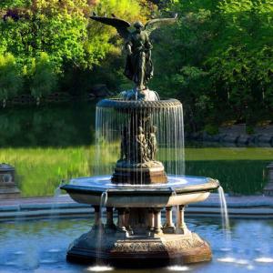 Buy cheap BLVE Bronze Angel Statue Pool Water Fountain Large Outdoor Sculptures Garden Fountains Decorative product