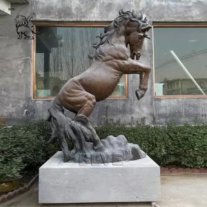 Buy cheap Bronze Life Size Jumping Horse Statue Sculpture Metal Animal Garden Decoration Outdoor Factory Stock product