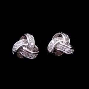 Buy cheap Round Shape Cubic Zirconia Stud Earrings 925 Silver Jewelry Stores product