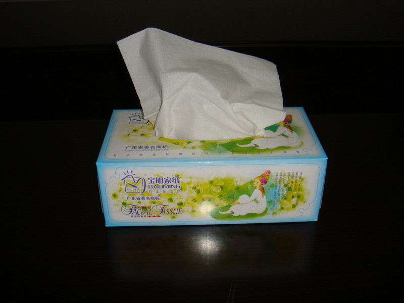 China 144 sheets Absorbent Soft Facial Tissue Paper , Box Facial Tissue  13gsm on sale
