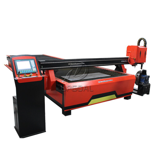 Buy cheap 2060 CNC Steel Sheet & Steel Pipe Plasma Cutting Drilling Machine with Rotary Axis/200A Hypertherm Plasma Power Supply product