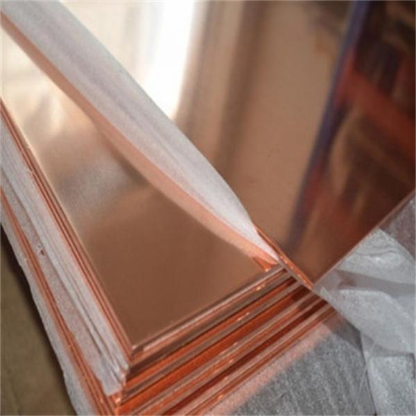 Quality ASME Mirror Polished Copper Sheet Plate 0.4mm Golden Bright Surface for sale