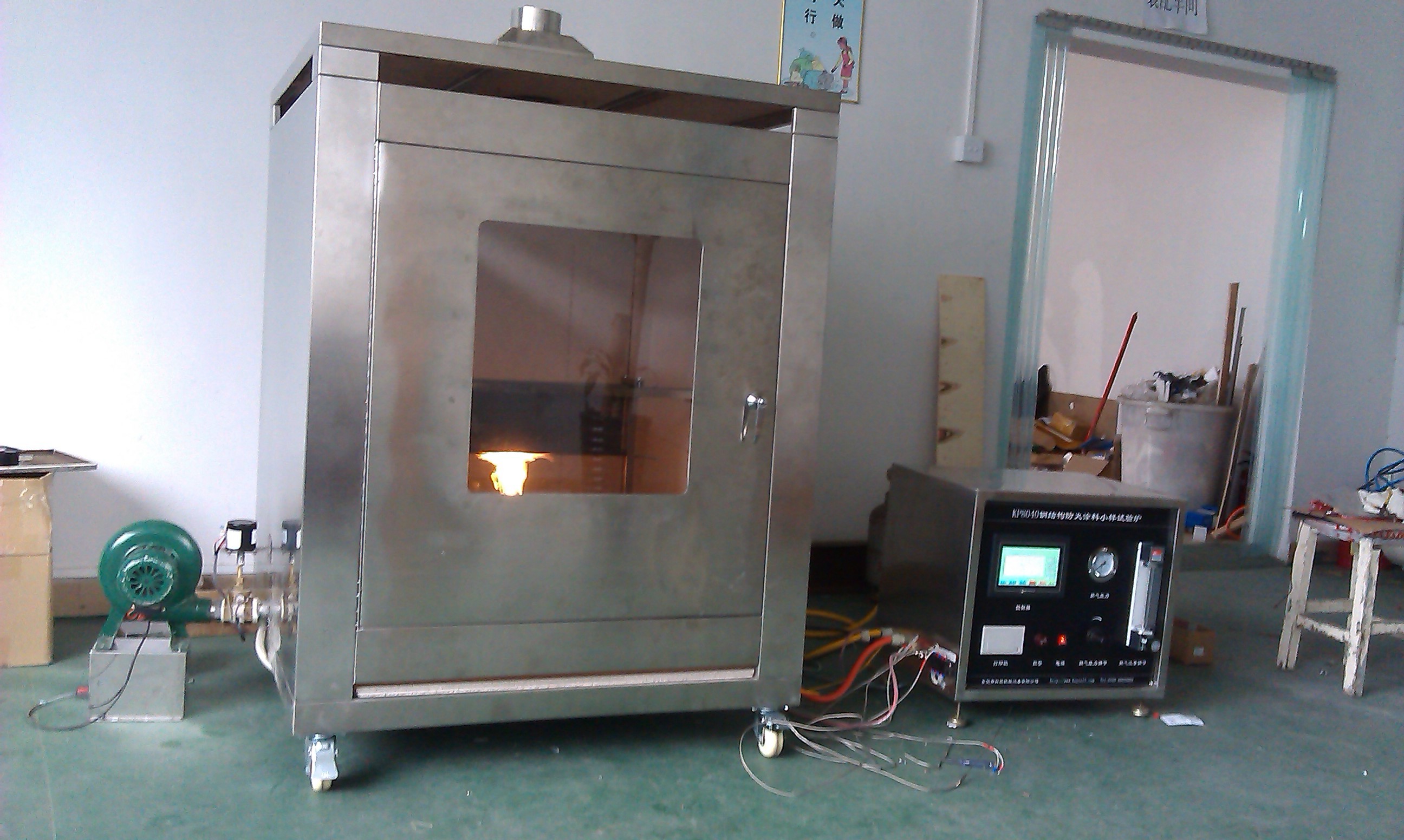 Steel Structure Fire Testing Equipment , Fireproof Coating Sample Test Furnace