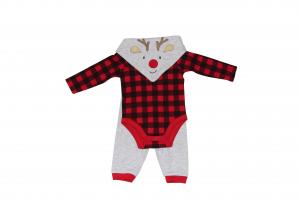 Buy cheap Unisex Newborn Baby Clothes Baby Boy Christmas Outfit 3 Pieces Set Red Color product