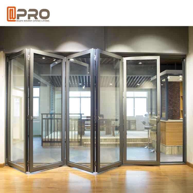 Buy cheap Modern Design Aluminium Folding Stacking Doors For Residential House Vertical bifold door double glazed bifold door product