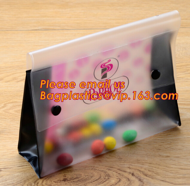 Buy cheap Office school filing supplies A4 plastic portable document file bag /envelope pocket file folder with button product