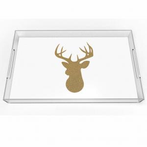 Buy cheap Square Clear Lucite Serving Tray 12x16 Inch Acrylic Material product