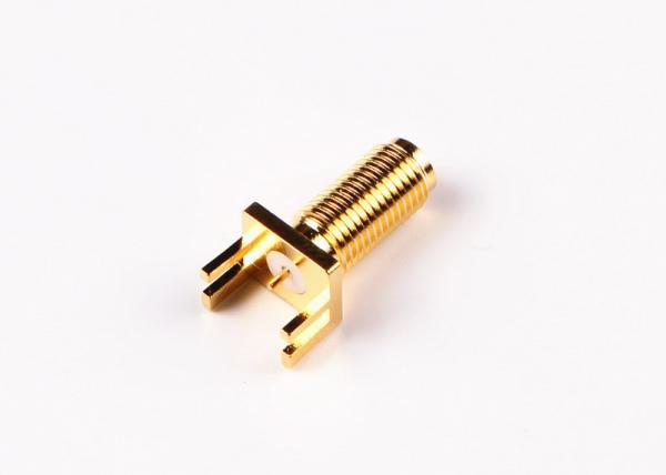 Quality Gold Plated Male Plug PCB Mount SMA RF Connectors/SMA Coaxial Connector for sale