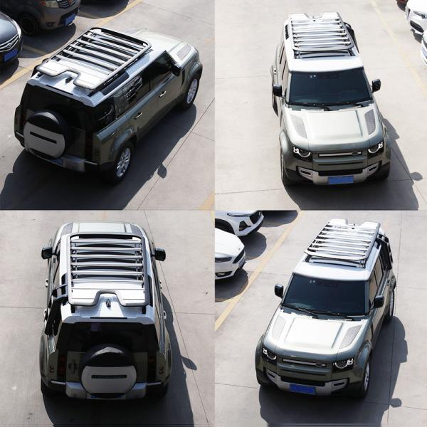 Quality Lightweight Car Roof Luggage Carrier Basket Roof Rack Land Rover Defender 110 2020 for sale