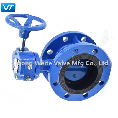 China High Strength Gearbox Butterfly Valve Pipeline Flange Type Butterfly Valve on sale