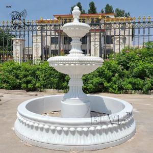 Buy cheap Marble Garden Water Fountains Natural Stone Modern Yard Fountain  European Style Large Outdoor Decorative product