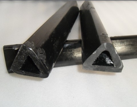 Buy cheap Industrial Polyurethane Tubing , Injection Molding PU Polyurethane Black Triangle Pipe product