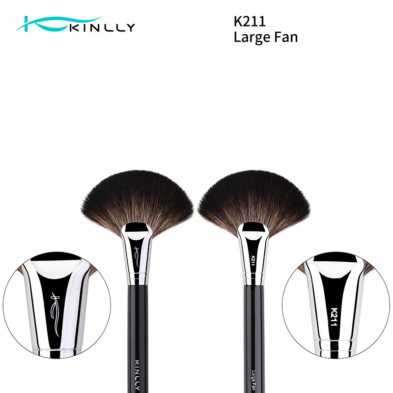 Buy cheap Animal Hair Fan Copper Ferrule Soft Makeup Brushes product