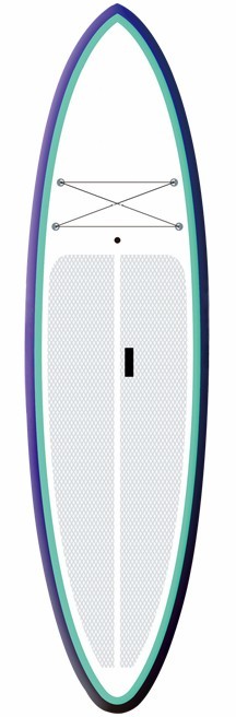 Buy cheap Surfing / Racing Inflatable Stand Up Paddle Board 15PSI Firberglass Plate Design product