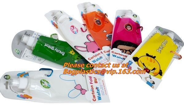 Buy cheap Spouted flexible foldable water bag with carabiner for running, flexible printing and lami product
