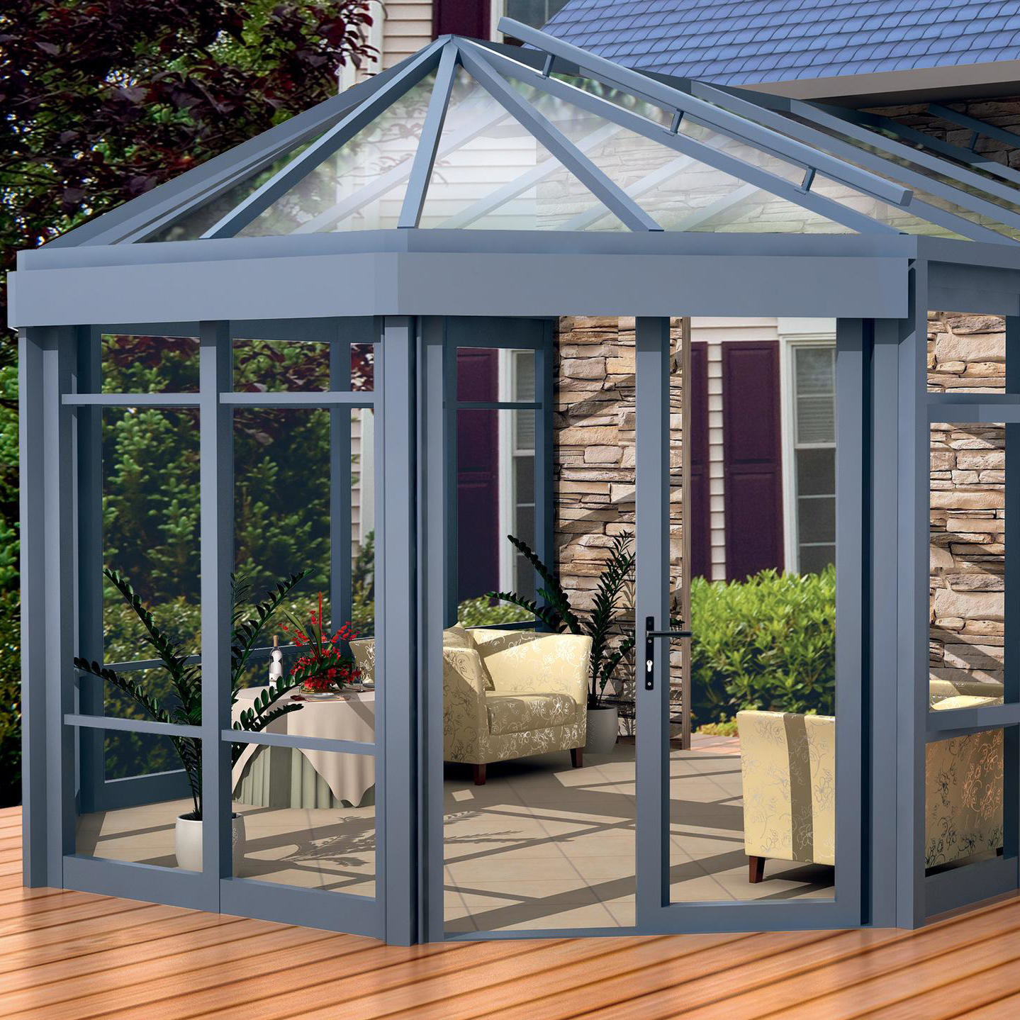Buy cheap Winter Garden Aluminum Alloy Sunshine House 2.5mm Thickness Multi Colors product