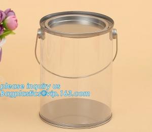Buy cheap 100ml pet clear plastic can,fruit candy tin container jars with aluminum lid,1 gallon clear paint can size bagease pack product