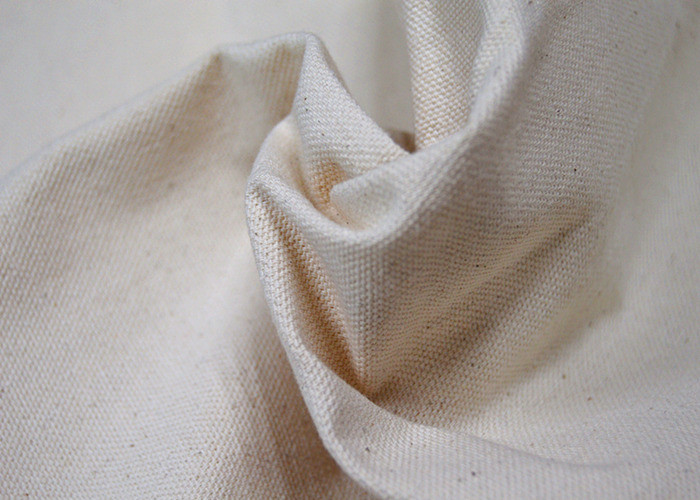 Durable Spinning White 100 Cotton Canvas For Bags High Tear Strength