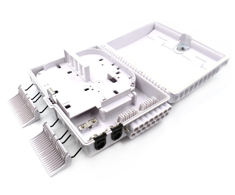Buy cheap ABS PLC Fiber Optic Termination Box Wall Mount 16 Fiber 2 Ports For Telcom FTTH product