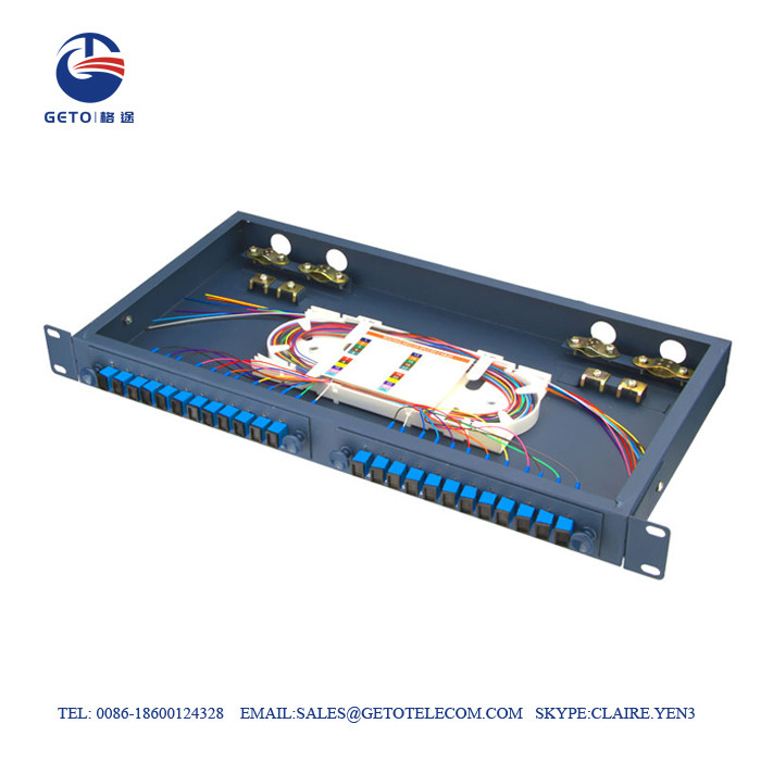 Buy cheap Sliding Type Empty Box FC ST Fiber Optic Patch Panel 24 Port product