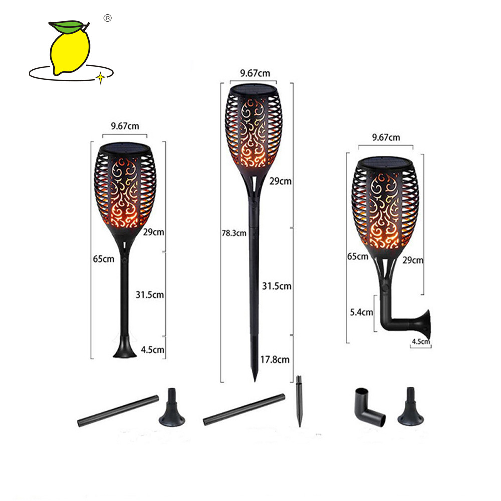 Buy cheap Black 1W LED Flickering Flame Solar Lights For Park Decoration Automatic On Dusk product
