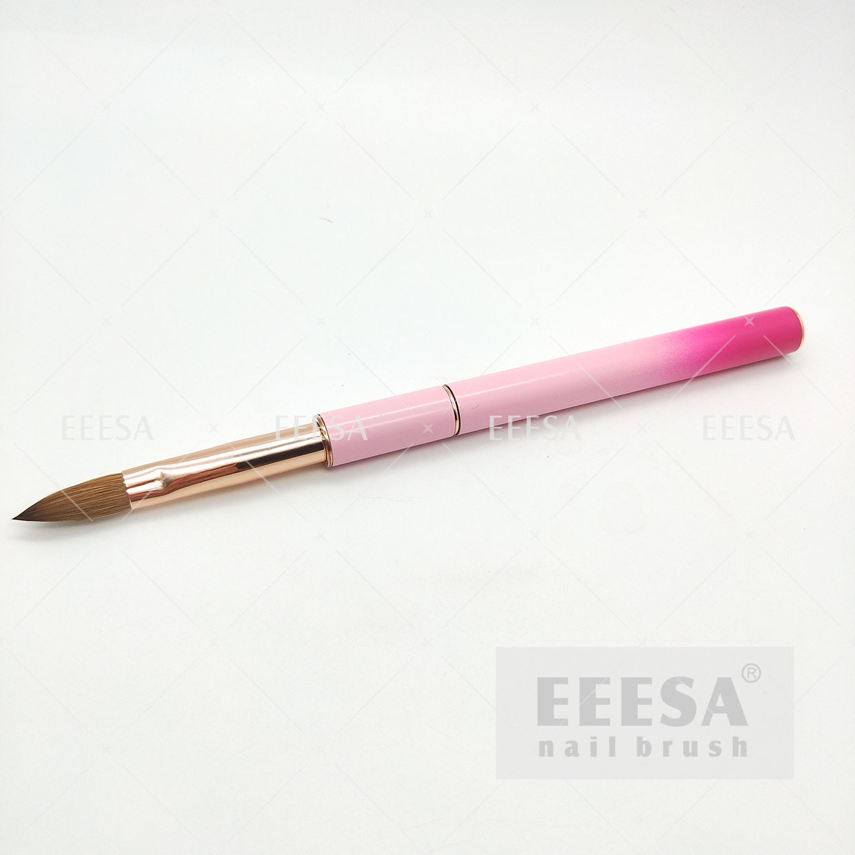 Buy cheap Beautiful Appearance Acrylic Nail Brush Size 8 10 Pink Rose Red Ombre Color product