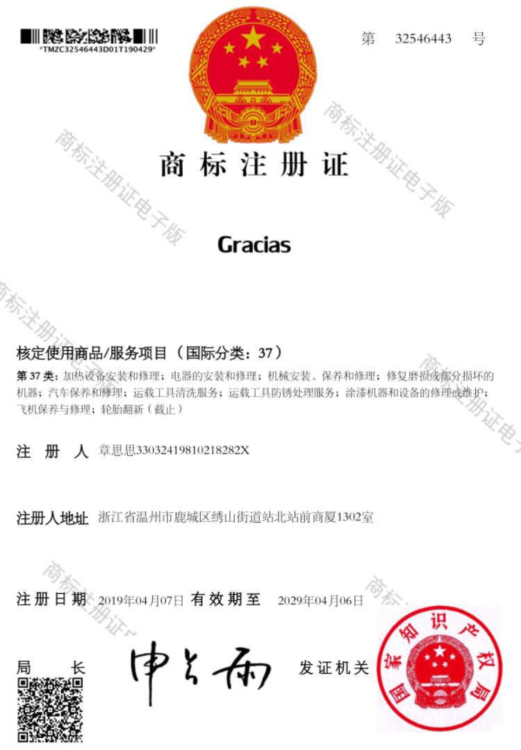 WENZHOU YIHENG MACHINERY CO.,LTD Certifications