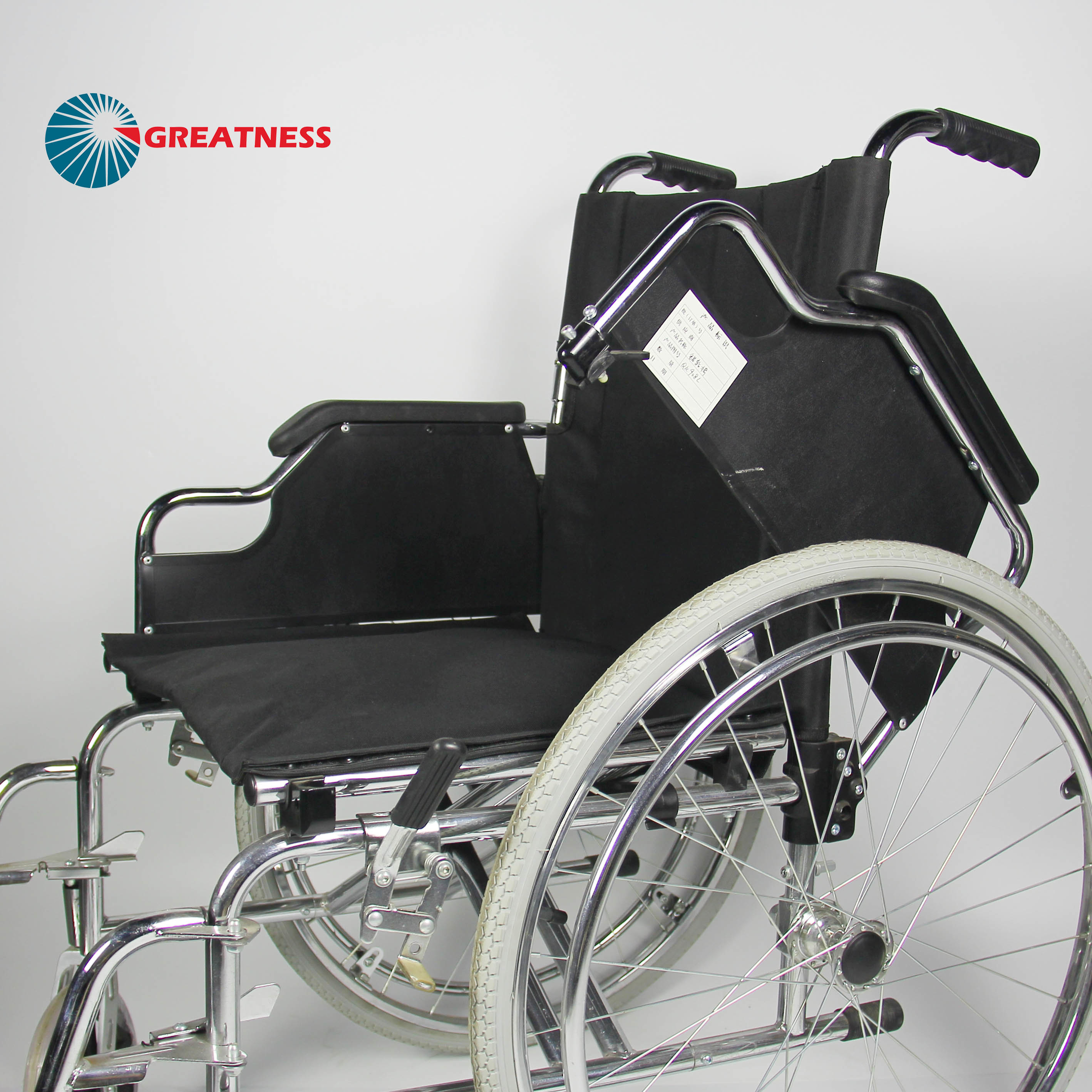 Quality Aluminum Double Crossbar High Strength Lightweight Wheelchair Drop Back Seat for sale
