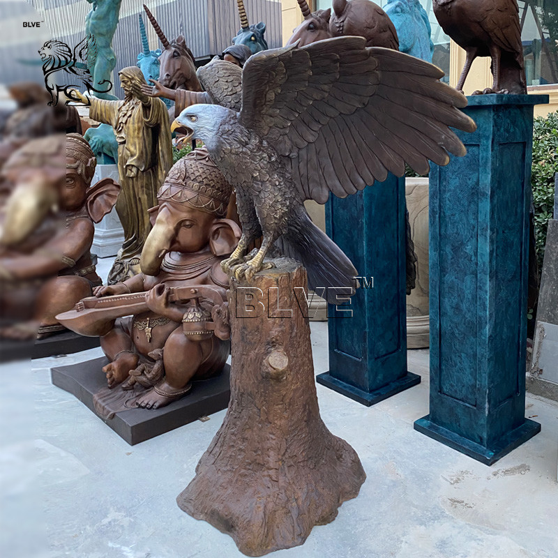 Buy cheap Large Outdoor Eagle Statues Bronze Sculpture Life Size Metal Animal Home Decor Garden product