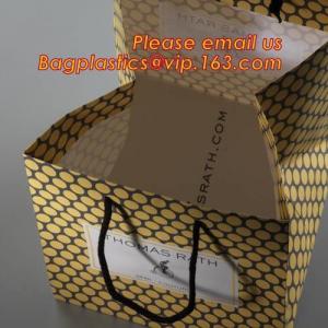 Buy cheap Profession hot stamping printed exquisite hello kitty paper bag with rope handle:600pcs/carton,Carrier Black Paper Bag product