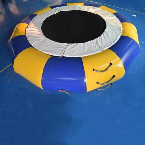 Buy cheap PVC Tarpaulin Round Inflatable Water Trampoline Durable With Spring Structure from wholesalers
