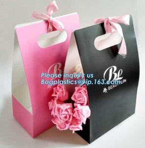 Buy cheap Free Design!! Free Sample!!! flower carrier bag transparent window paper bag valentine's gift clear window bags sample f product
