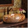 Buy cheap Luxury Sanitary Ware Vintage Elegant Colorful Countertop Bathroom Sink Marble from wholesalers