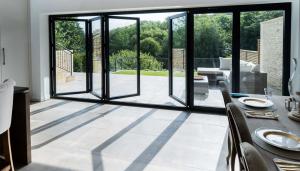 Buy cheap Balcony Ultra Slim Aluminium Bifold Doors Insulating Glass With Light Rail product
