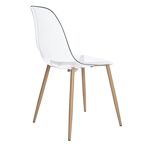 Buy cheap OEM ODM Clear Acrylic Ghost Chair , Eames Style Plastic Chair With Metal Legs product