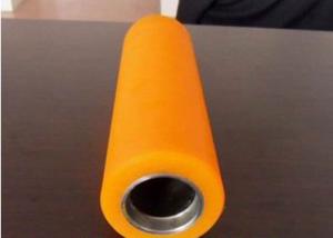 Buy cheap Industrial Transmission PU Polyurethane Coating Covered Rollers Wheels / Polyurethane Rollers product