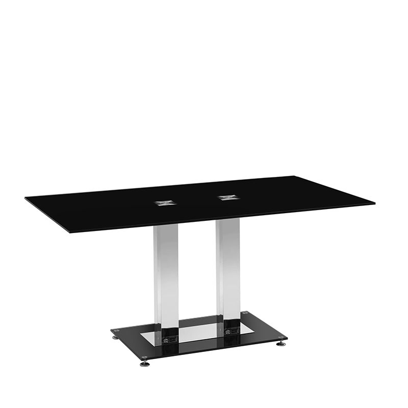 China Modern Fashion Black Coffee Table Rectangular Metal Service High-End Living Room on sale