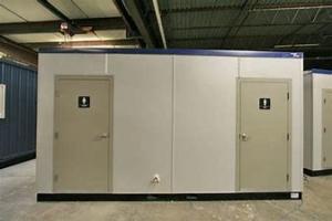 Buy cheap Small Prefabricated Modular Toilets Bathroom For Pubic PU Sandwich Panel product