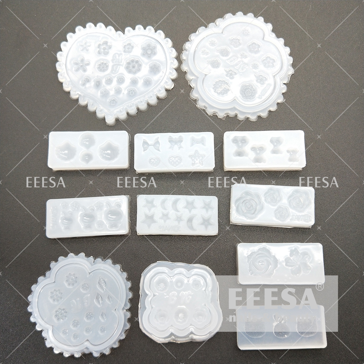 Buy cheap 12 Designs Nails Beauty Silicone Mould For 3D Art Nails Sculpting Tool Form product