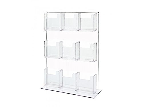 Buy cheap 9 Pocket Vertical Acrylic Clear Board Freestanding With Sign Holder product