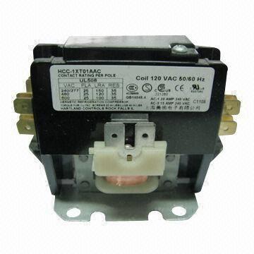 China 1-pole/2-pole AC Contactor, Suitable for HVAC Application on sale