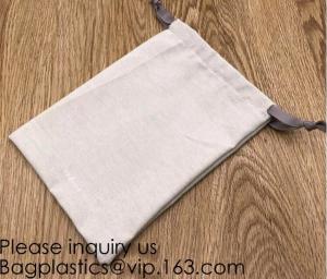Buy cheap Packs Cotton Muslin Bags with Drawstring, Natural Color,handle cotton eco friendly super strong great choice for daily u product