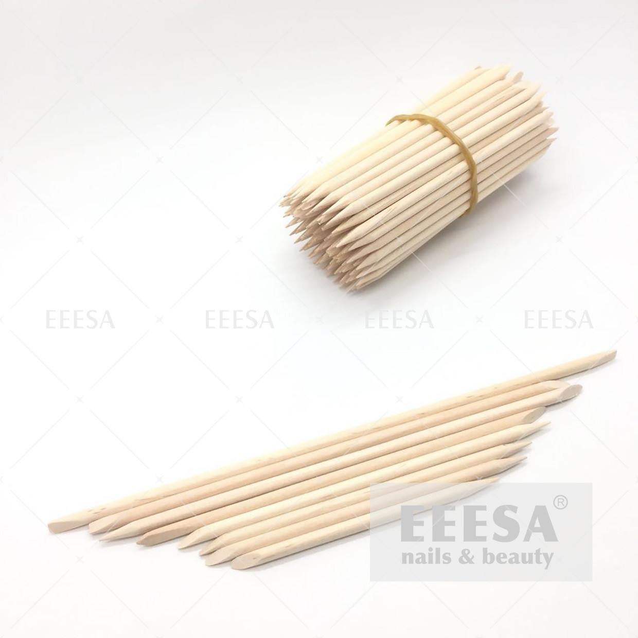 Buy cheap Disposable  Orange Wood Sticks Double Ended Non Toxic Eco Friendly product