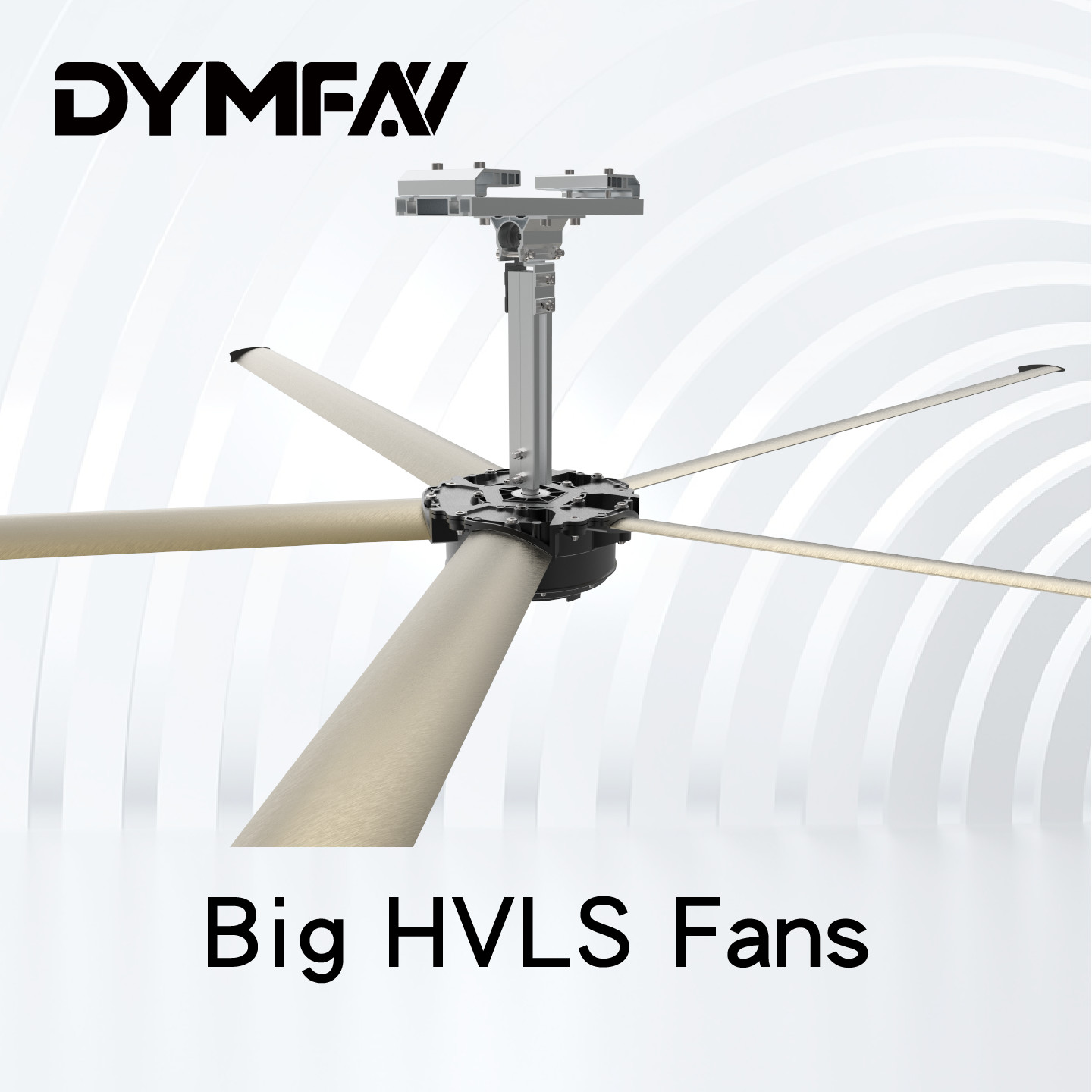 PMSM Commercial Big HVLS Industrial Ceiling Fans For Gyms 5m 0.7kw Energy Saving