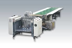 Buy cheap Custom Paper Gluing Machine , Industrial Box Making Machine Low Noise product