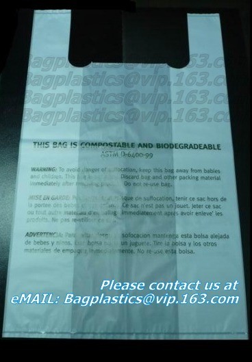 Buy cheap Customized eco-friendly epi biodegradable t-shirt bag,supermarket polythene bag product