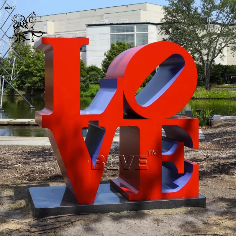 Buy cheap Stainless Steel LOVE Sculpture Garden Letter Statue Abstract Decoration Metal Art Outdoor product