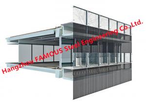 Buy cheap Ventilated Steel Glass Curtain Wall Facade Double Skin For Commercial Office Building product